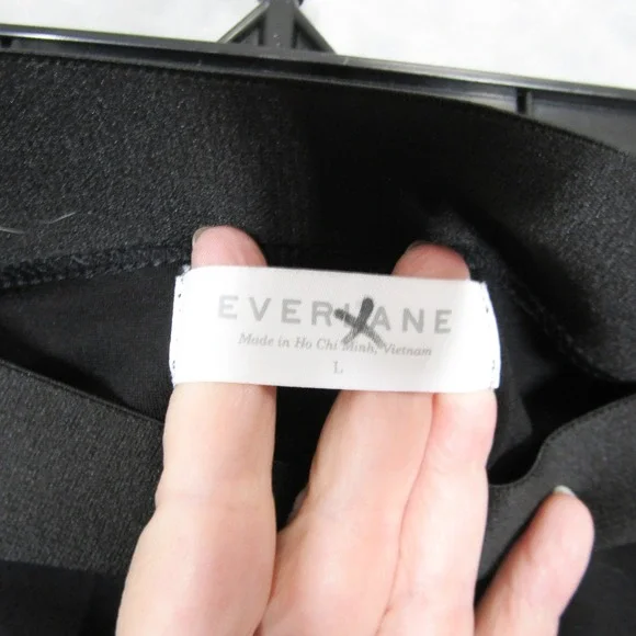 Everlane Black Pencil Skirt Women's Large Stretch Knee Length Career Minimalist - Picture 6 of 8